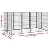 VidaXL Dog Playpen 12 Panels Black 50x100cm Powder-Coated Steel Enclosure 3115959