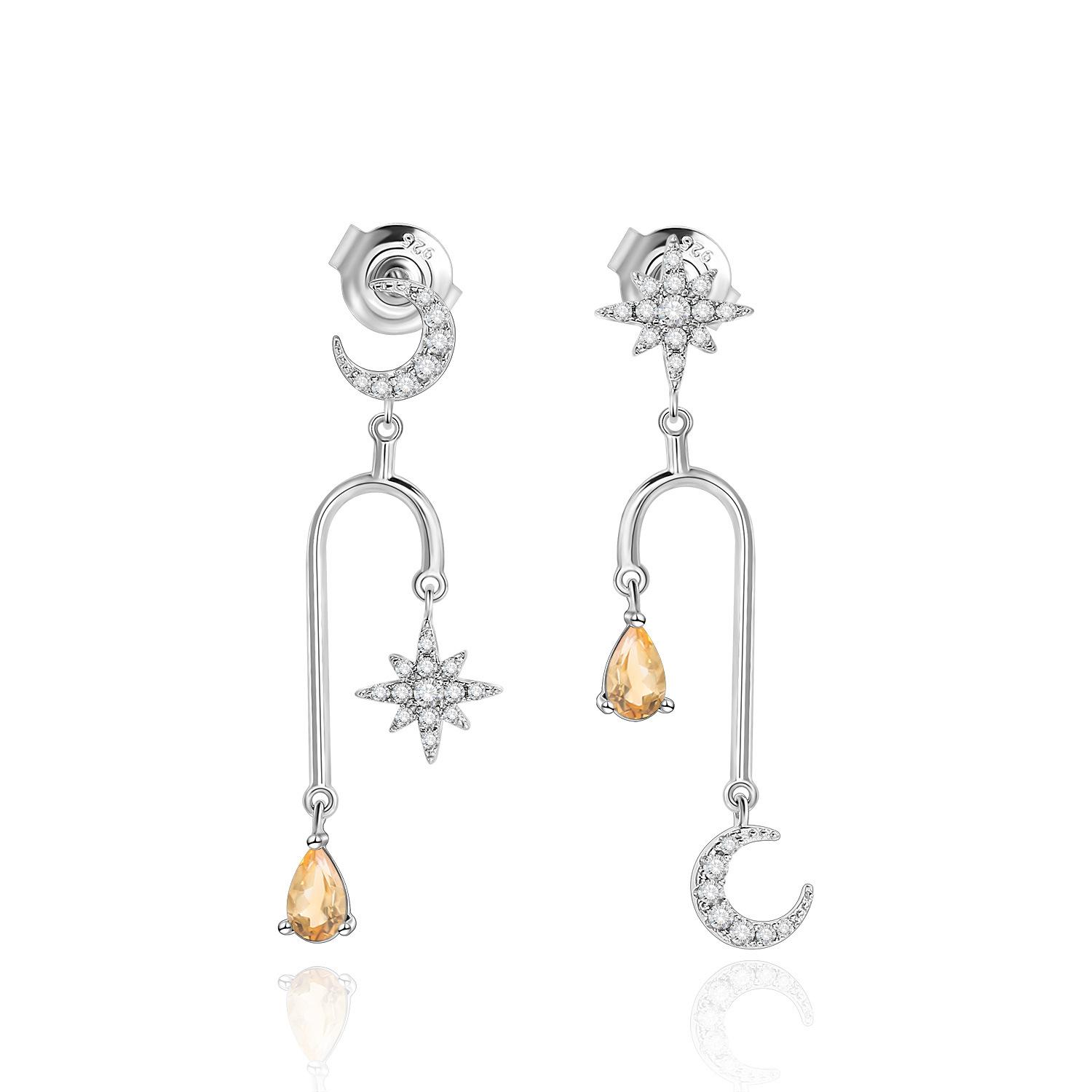 

Персонализированные модные натуральные красочные серьги-сокровища, серьги неправильной формы, серьги из стерлингового серебра S925 с покрытием из 18-каратного золота