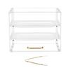 Bakery Display Case, 3-Tier Commercial Countertop Pastry Display Case, Clear Acrylic Bread Box for Kitchen, Party Cake Cabinet with Flip-Up Door for