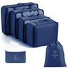 Travel Organization Bags Set Waterresistant Oxford Fabric With Foldable Cubes For Suitcase Packing And Makeup Storage