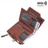 High Quality Luxury Men Wallet Revival Short PU Leather RFID Wallets for Male Three Fold Fashion Zipper Hasp Coin Purse Holders