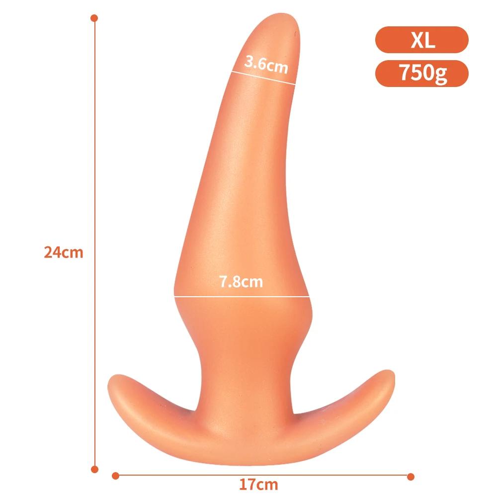Ultra-Soft Body-Safe Liquid Silicone Anal Plug | Anti-Drop Design for Prostate Massage & Anal Training | Comfort Fit Large Size