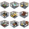 City House Building Blocks Toys MOC Furniture Model Bricks Bedroom Living Room Bathroom Pool Table Study-room For Children Gifts