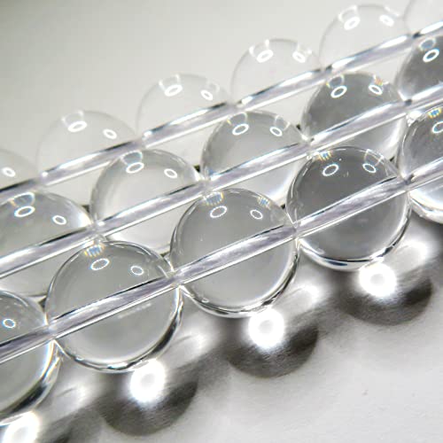 [Set aus 3 Stück] 5A Kristall-Rundperlen, Natursteinperlen, Kraftstein [Lächelnstein] (10mm, 3-Strang-Set)