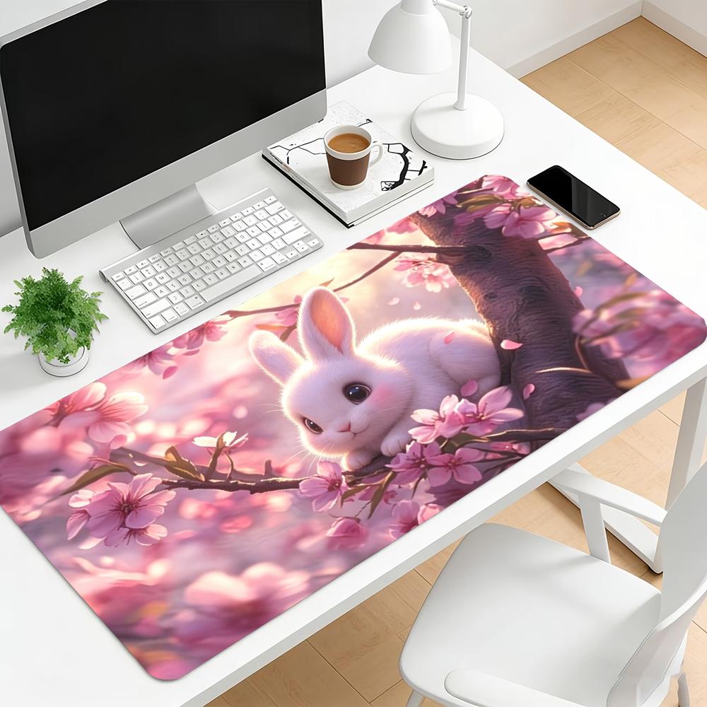 Kawaii Panda Schreibtischmatte Niedliches Gaming-Mauspad Rutschfeste Gummi-Tastaturmatte Erweiterte Tisch-Laptop-Büro-Spiel-Dekor-Zubehör