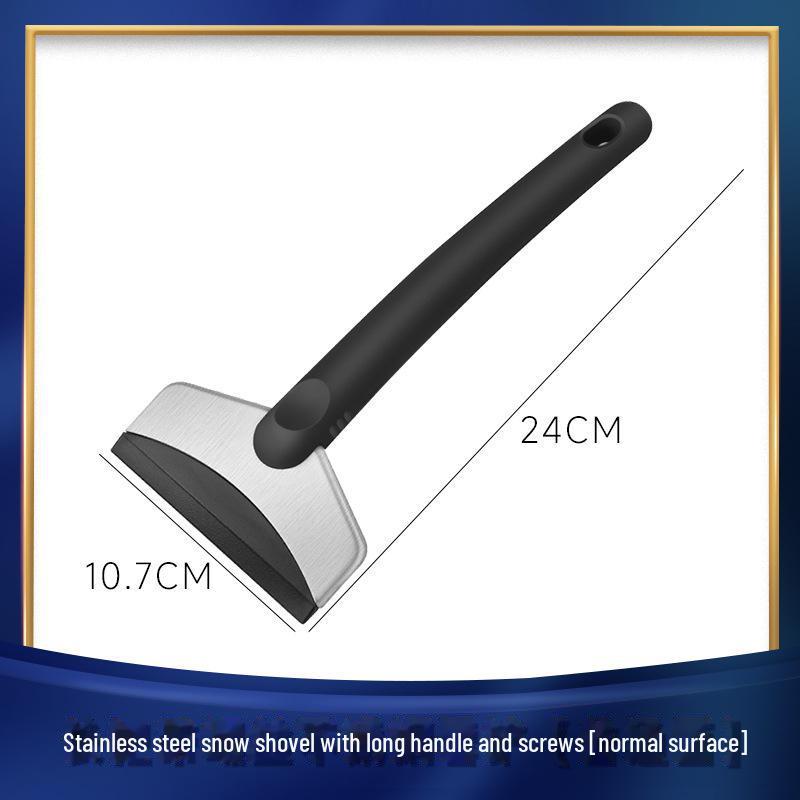 Stainless Steel Car Snow and Ice Removal Shovel - Winter Safety Emergency Tool for Snow Shoveling and Glass Defrosting