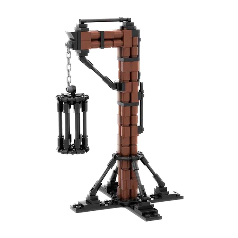 Gobricks MOC Mittelalterliches Militärisches Galgen Ziegel Mittelalterliche Gefängnis Montage Galgen Bausteine Set Lernspielzeug Für Geschenk