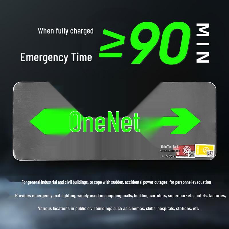 NuFeng National Standard Stainless Steel Emergency Exit Light