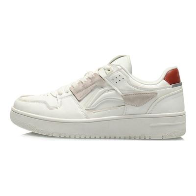 Li Ning Tianji Non-Slip Shock Absorption Wear-Resistant Breathable Low-Top Skate Shoes Men Sneakers Cloud-White AGCP299-5