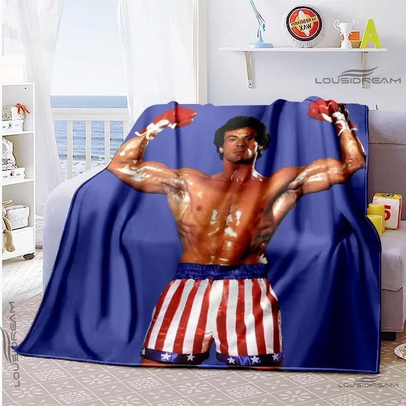 The Champion of Boxing 3D Printed Blanket Rock-y Character Blanket for Fans Bedding Bedspread Sofa Air Condition Warming Cover