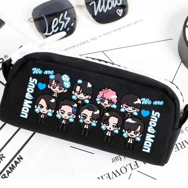 Pencil Case Snowman Meguro Ren Watanabe Shota Mukai Koji Abe Ryohei Pen Holder Pencil Case Makeup Pouch Snowman Cheering Goods Storage Bag Stationery