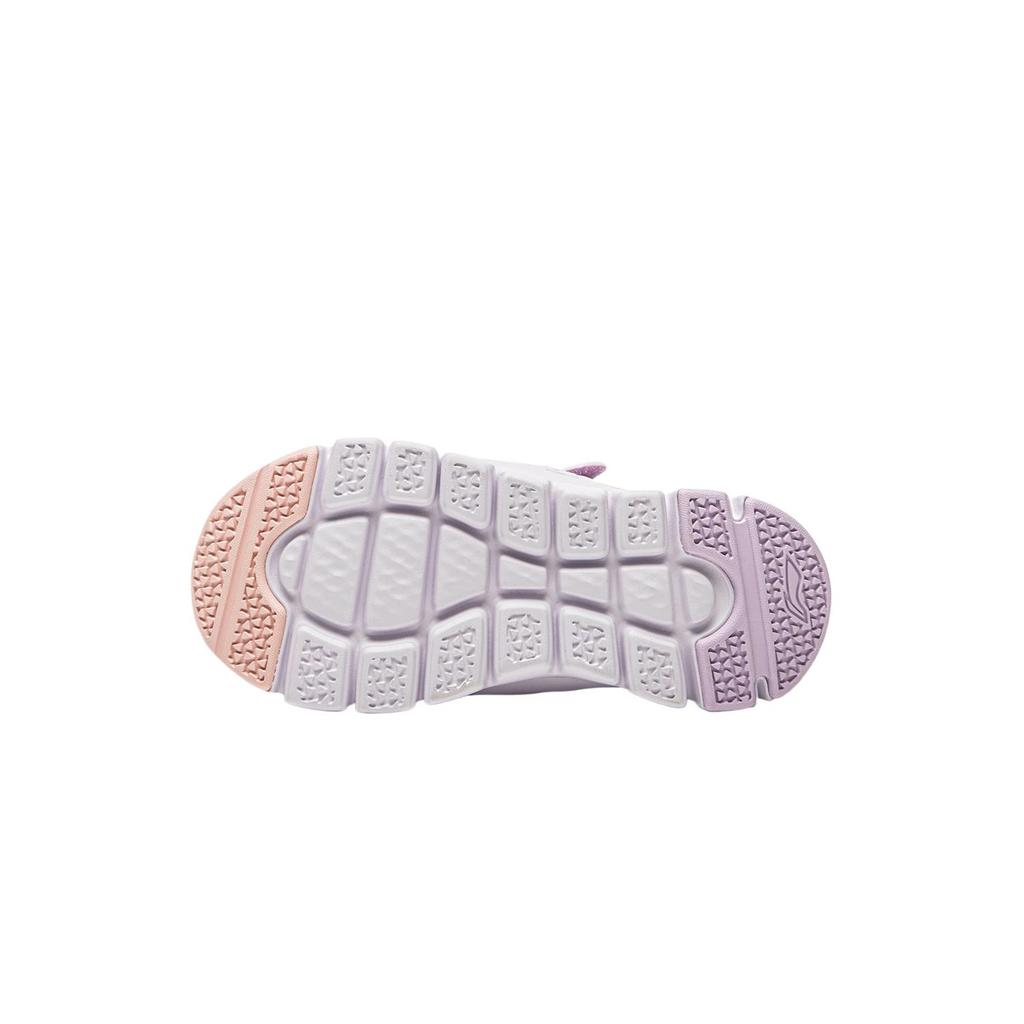 Li Ning Kids Comfortable Lightweight Slip-On Non-Slip Low-Top Sandals Kids Sandals Peach-Pink Moonlight-Purple YKNU142-2
