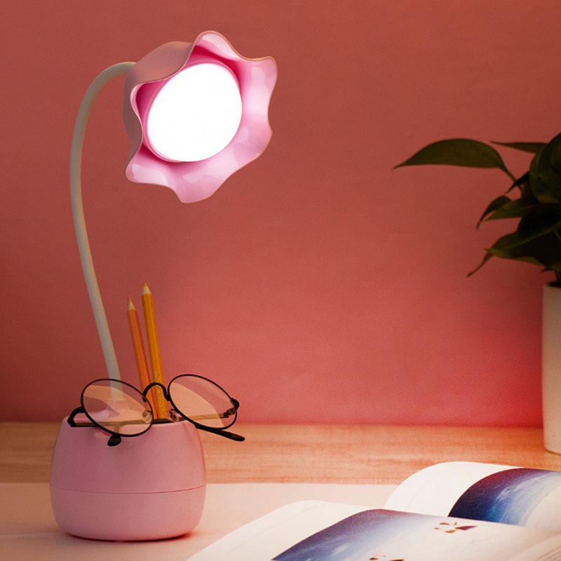 Lámpara LED de Estudio para Estudiantes Lámpara de Protección Ocular Dormitorio Residencia Lámpara de Libro Pequeña Lectura Estudio Tarea Portalápices Lámpara