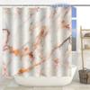 Marble Texture Printing Bathroom Non-Slip Floor Mat Shower Curtain Combination Carpet European And American Style