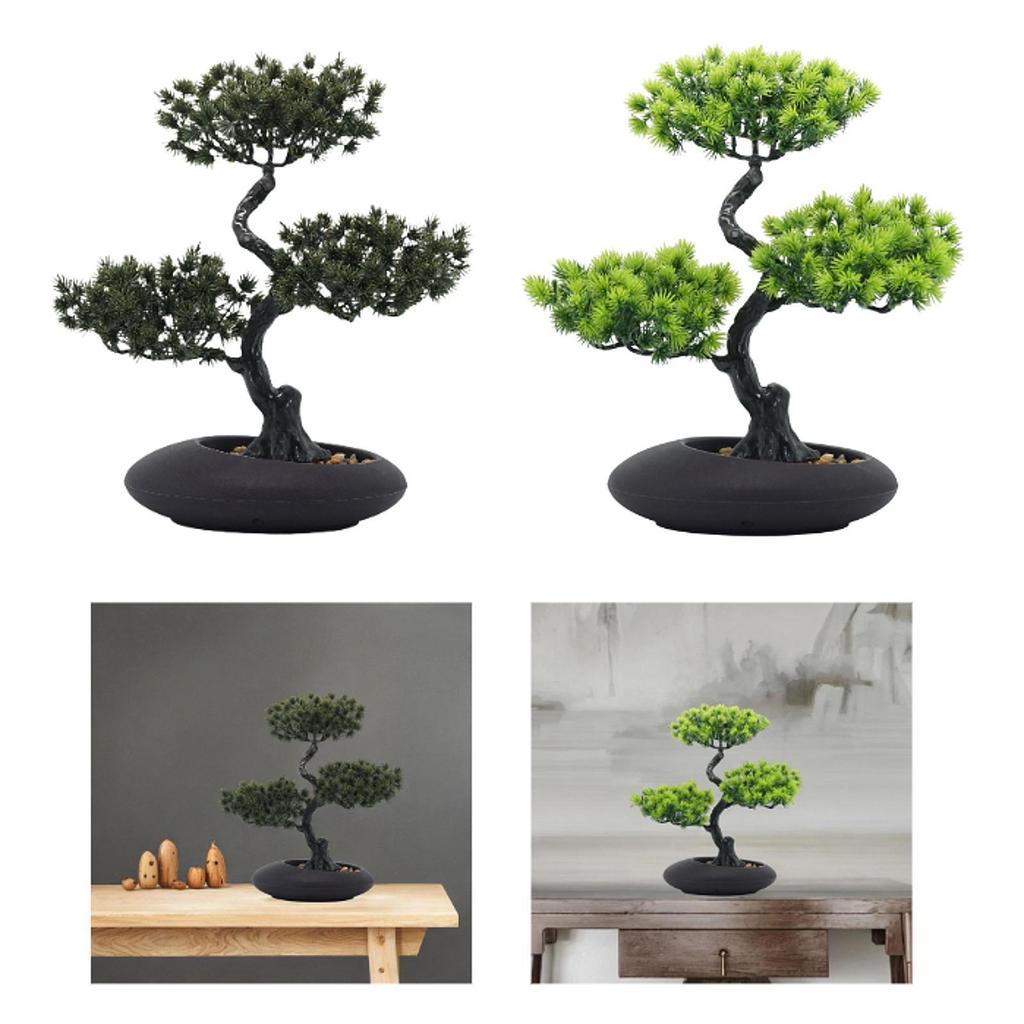 Artificial Potted Greeting Pine 26x34cm for Living Room Multifunctional