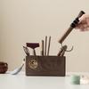Walnut Wood Tea Ceremony Set: Kung Fu Tea Accessories - Tea Knife, Tea Tongs & Brewing Tools.