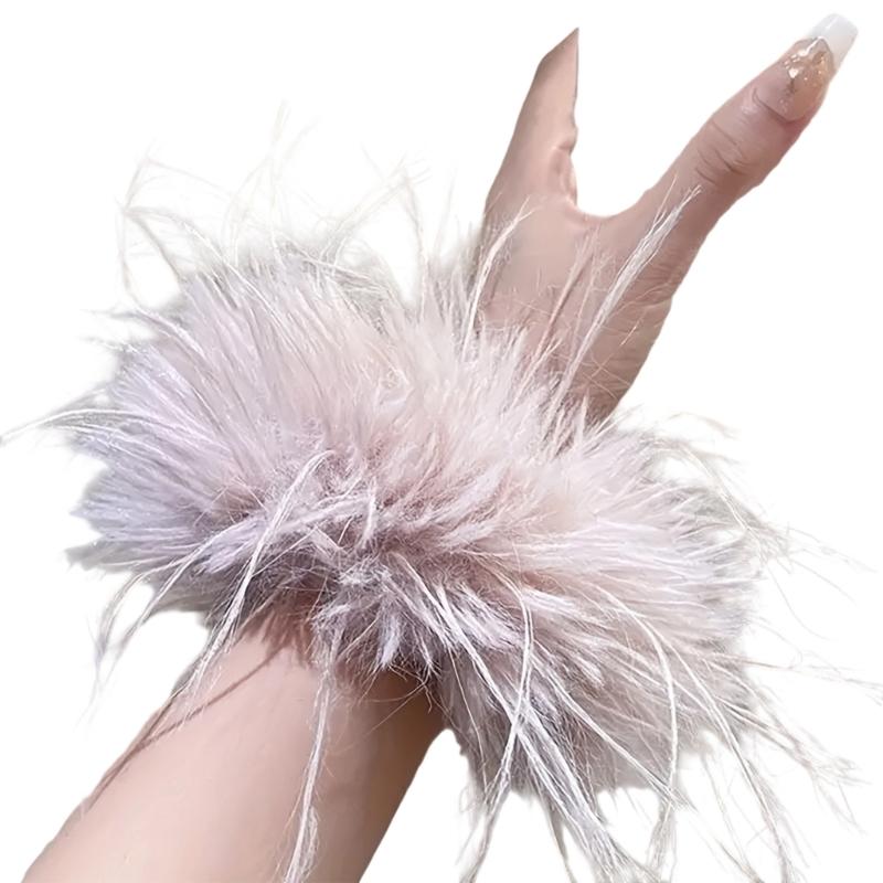Feather Hair Ties With Flexible Cores Oversized Feather Hair Accessory Feather Cuffs Ideal For Busy Professionals