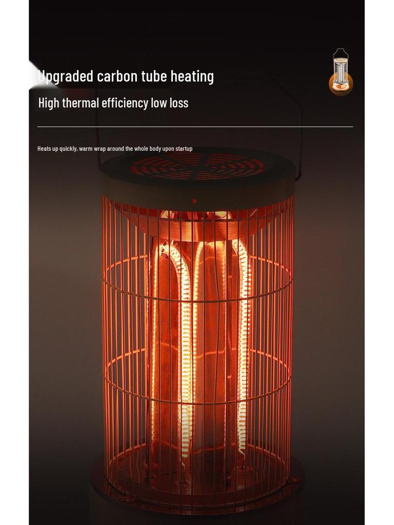 Compact Electric Birdcage Heater: Energy-Saving Fire Pit for Home & Office, Fast Tea Brewing & Efficient Heating