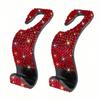 2pcs Artificial Diamond Car Hook, Car Hidden Car Storage Hook Creative Car Seat Hook Hanger Car Accessories For Women