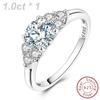 Copper Rings Moissanite Diamond Sparking Popular LOVE Wedding Ring Certified Women Engagement Jewellery Anniversary