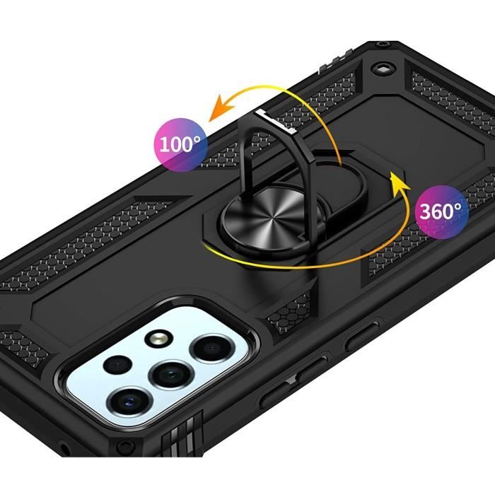 Coque - Phonillico - Samsung Galaxy A53 5G - Antichoc - Militaire - Anneau Rotatif 360°