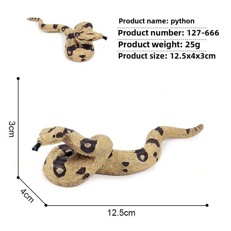 Gruselige realistische Schlangenmodelle für Kinder, Kobra Maisnattern-Figur, Lebendiger Wildpython, Perfektes Streichgeschenk