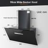 SNDOAS 90cm Range Hood A+++ 800 M³/h Drafting Power 3+ Booster Stages Touchscreen Activated with Activated Carbon Filter