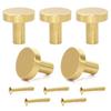 Pstyle. Brass Drawer Handles, Replacement Knobs, Doors, Kitchen Furniture, Cupboards, PST-117 (20mm, Set of 5)