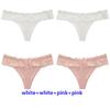 4Pcs/Lot Sexy Lace Panties Women Low-waist Briefs Female Hollow Out Underwear Intimates G String Ladies Lingerie Underpants