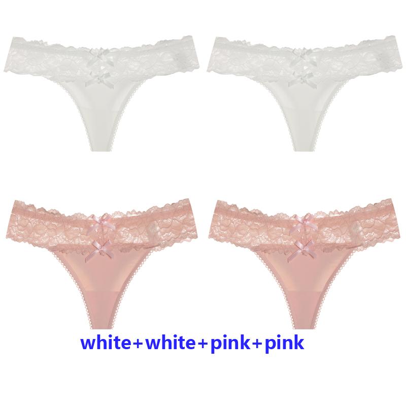 4Pcs/Lot Sexy Lace Panties Women Low-waist Briefs Female Hollow Out Underwear Intimates G String Ladies Lingerie Underpants