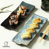 Retro Rectangular Ceramic Sushi Plate - Japanese Sashimi Tableware for Hotels and Restaurants