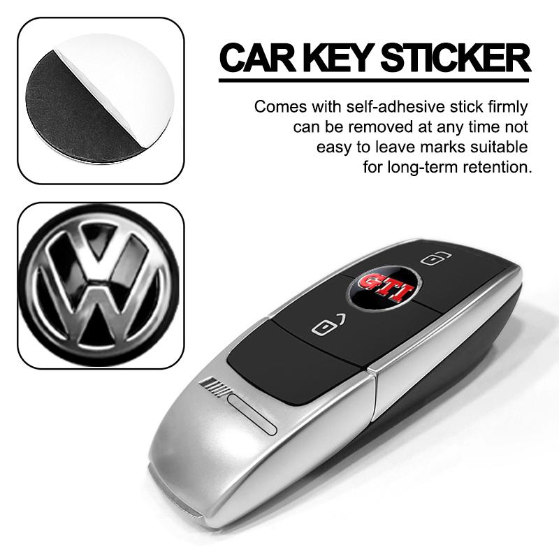 FD01-5/10/20PCS 14MM Car Key Shell Remote Control Logo Key Sticker for Volkswagen GTI Polo Sharan Golf Scirocco Touran Tcross Tiguan