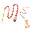 Kinghon Cartoon Cute Snake Shape Plush Pet Toy Interactive Movement Plastic Cat Teaser Playing Wand for Cats