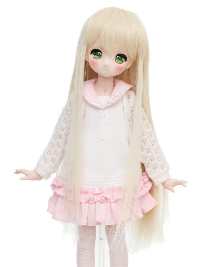 Linfairy Comb Size Doll Wig for BJD Long Hair + 1/3 (Blonde)
