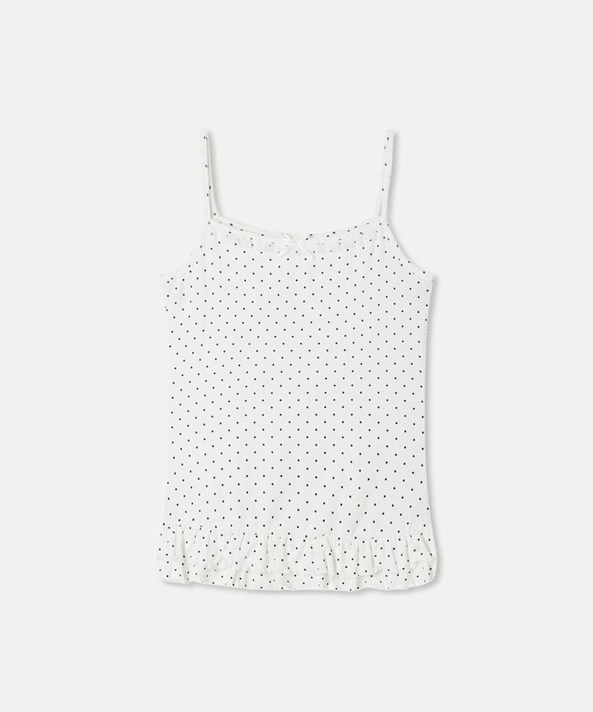 MIXXO [Set] Dot Sleeveless Cardigan Setup Re Cmg31Qs_Miwcmg55Qa