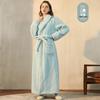 Mens & Womens Luxurious Extra Long Fleece Bathrobe - Thick, Plush, Plus Size Autumn/Winter Pajamas for Couples