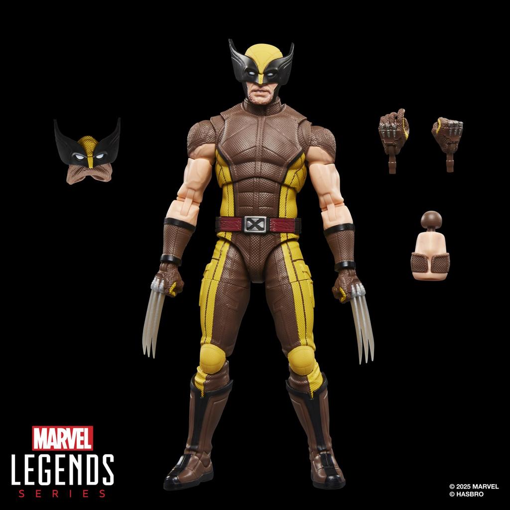 Hasbro MARVEL Legends Series Wolverine (Brown Suit), Marvel Studios Deadpool & Wolverine Collectible 15cm Action Figure G2366 (Authentic)