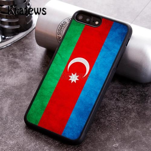 Krajews Azerbaijan Flag Phone Case For iPhone 17 Air 16 15 14 11 12 13 Pro MAX Plus cover shell coque
