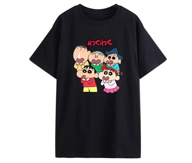 Crayon Shin Chan Pure Cotton Unisexs Short Sleeve T Shirt Summer Youth Print Unique Design Loose