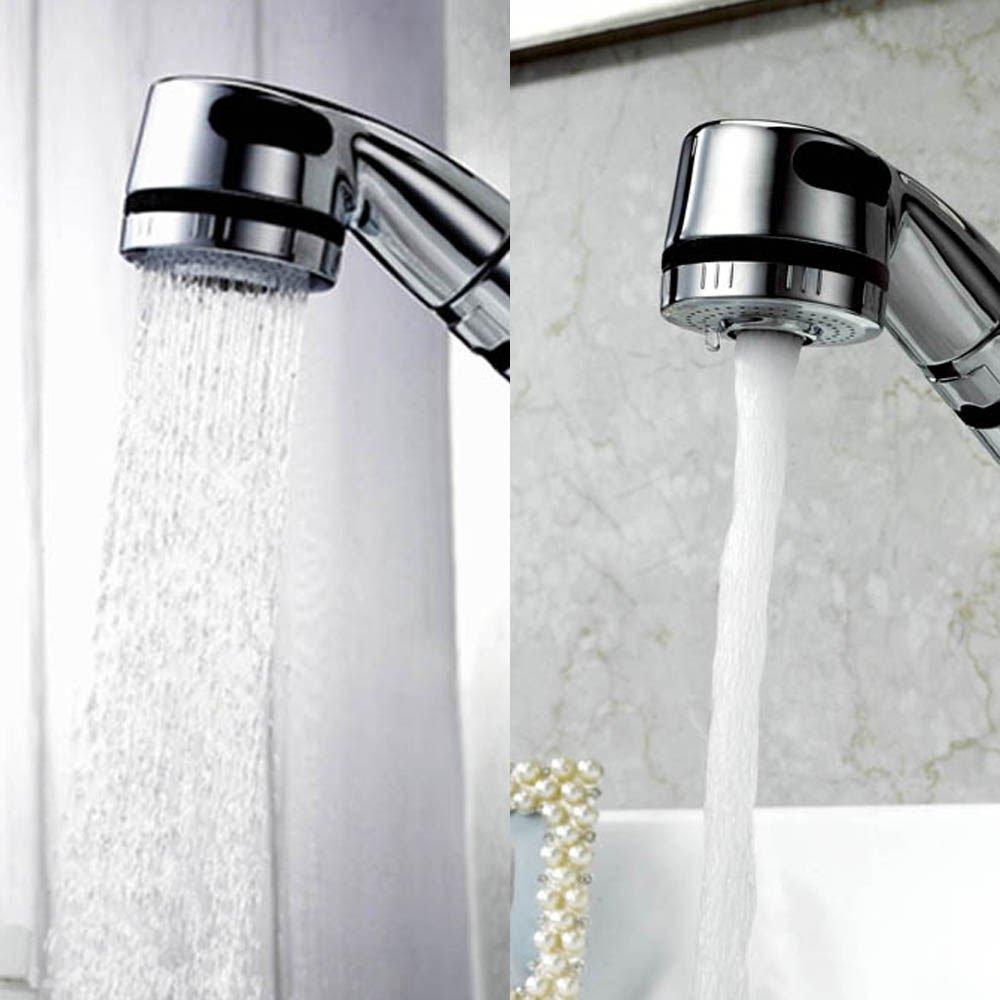 Bathroom sink mixer shower deck mounted single stream and shower mounting hole diameter KFPOY004 faucet, tap, faucet, (2 holes), lever, pull-out hose,