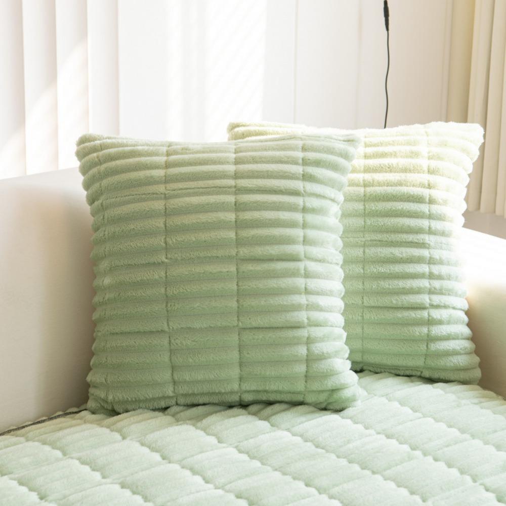 Nordic Square Sofa Slipcover Winter Anti Slip Cushion Thick Fluffy Sofa Cover for Cozy Home Decor