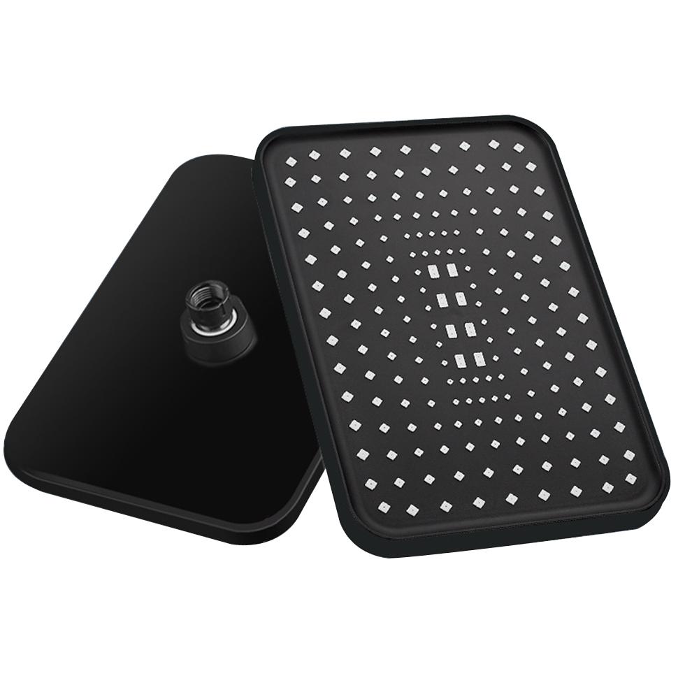 Rainfall Shower Head Big Panel Large Flow Supercharge Ceiling Mounted Showerhead 360 Rotation High Pressure ABS Bathroom Faucet