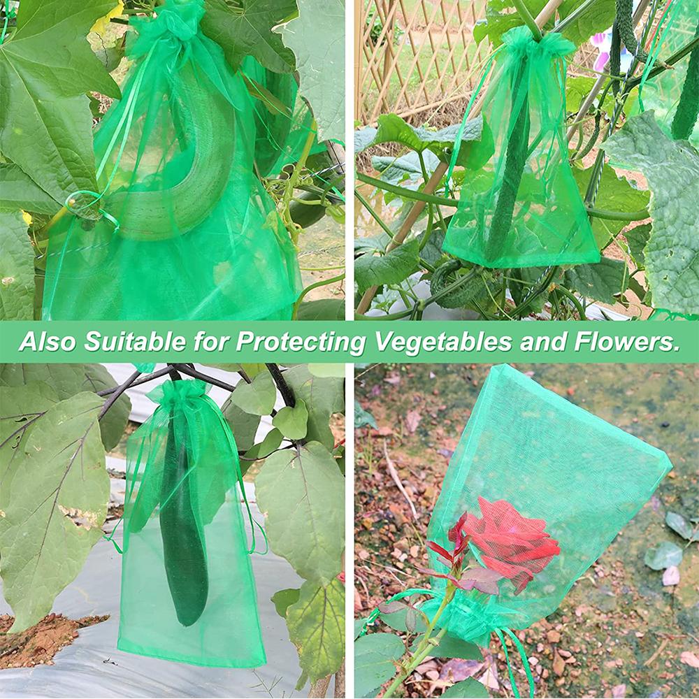 100pcs Fruit Protection Bags with Drawstring for Protecting Fruit and Vegetables