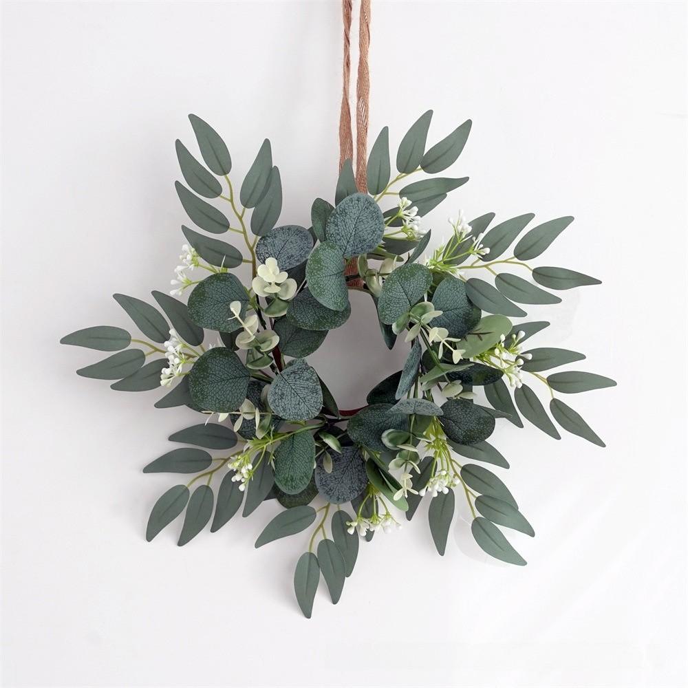 Wreath Leaf Faux Candle Base With Polyester Material For Party And Styling Home