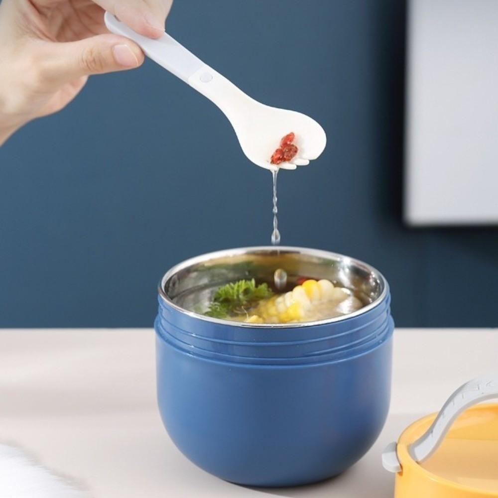 Borcan Termic pentru Alimente 600ml, Recipiente Termos Izolate în Vid, Cupă Izolată pentru Supă, Depozitare Lapte