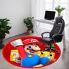 1 Stück SuperMario Stuhlteppich für Büro, Innenbereich, rutschfest, waschbar, Polyesterfaser-Teppich, Matte für Büro, maschinenwaschbar