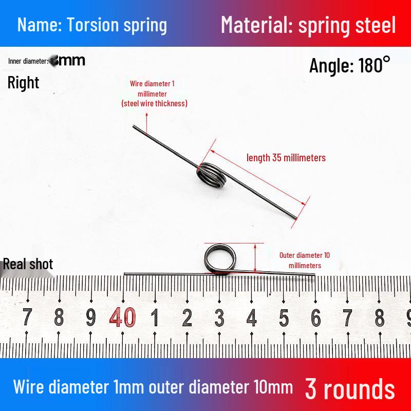 Torsion Spring Steel 0.3-3.0 for 90/180° Clip Trash Can