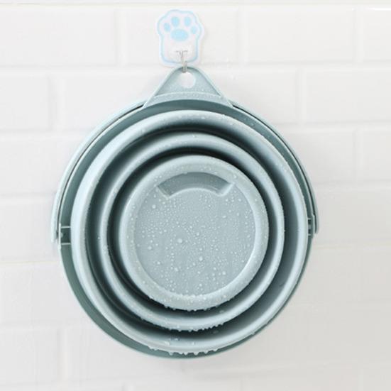 5/10L Outdoor Folding Bucket Great Load Bearing Handle Leakproof Thick Collapsible Space-saving Hanging