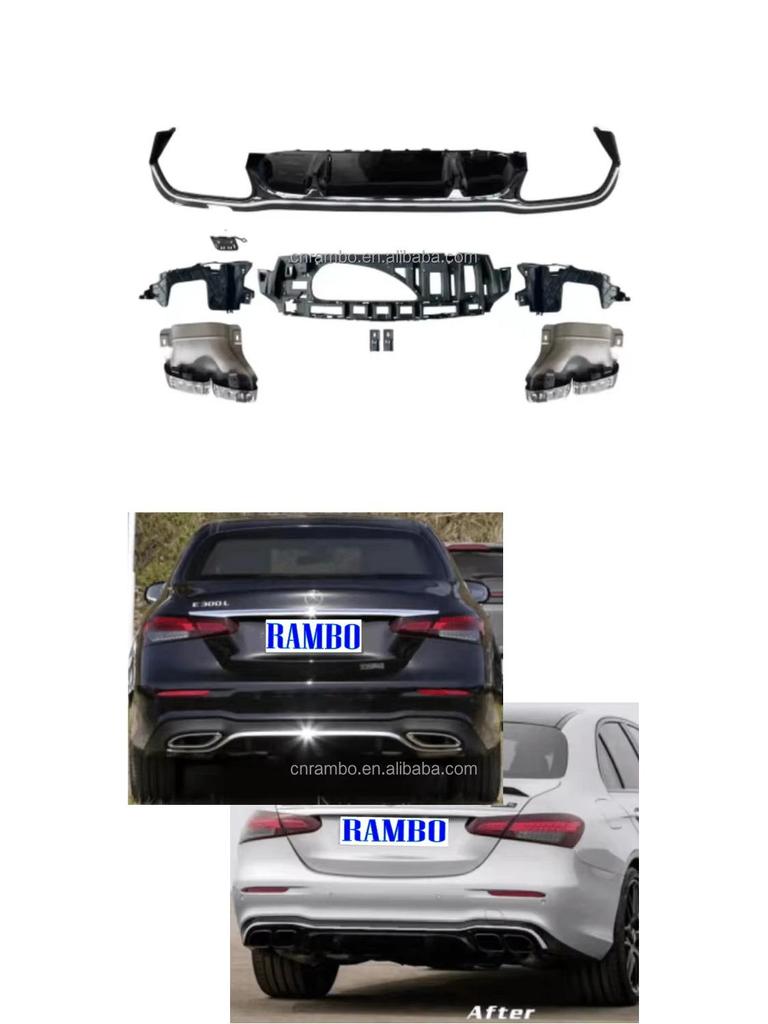 Rear Diffuser with Tailpipe for Mercedes-Benz E-Class W213 E63S AMG