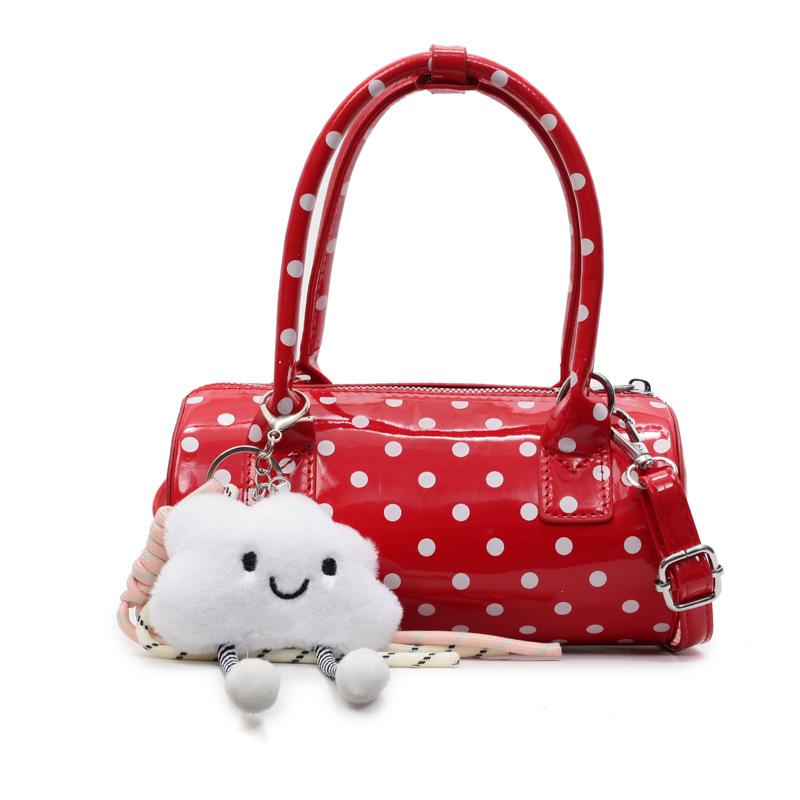 Niche Design Bag Women's New Summer Shoulder Messenger Bag Polka Dot Portable Cylinder Bag